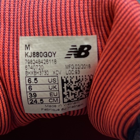 New Balance Shoes Kids 6.5 Youth Pink Navy 880v7‎ Running Athletic KJ880GOY New - Picture 6 of 8